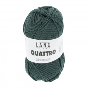 Lang Yarns Quattro - Pelote de 50 gr - Coloris 0418 Vert Bouteille