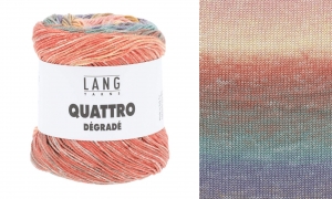 Lang Yarns Quattro Dégradé - Pelote de 100 gr - Coloris 0013 Rose/Lilas/Orange