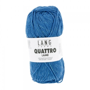 Lang Yarns Quattro Lamé - Pelote de 50 gr - Coloris 0010 Lapislazuli