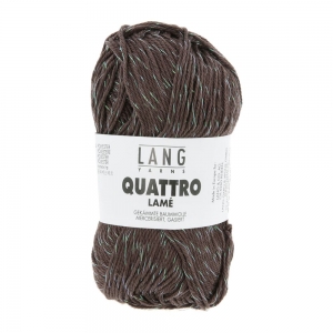 Lang Yarns Quattro Lamé - Pelote de 50 gr - Coloris 0068 Marron Foncé