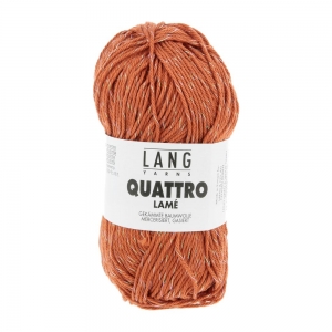 Lang Yarns Quattro Lamé - Pelote de 50 gr - Coloris 0076 Terracotta