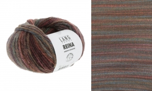 Lang Yarns Reina - Pelote de 25 gr - Coloris 0001 Rouge/Marron/Vert