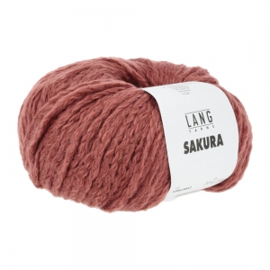 Lang Yarns Sakura - Pelote de 50 gr - Coloris 0062 Bourgogne Clair