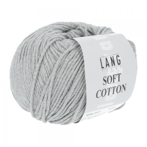 Lang Yarns Soft Cotton - Pelote de 50 gr - Coloris 0003 Gris Clair