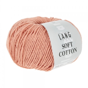 Lang Yarns Soft Cotton - Pelote de 50 gr - Coloris 0027 Melon