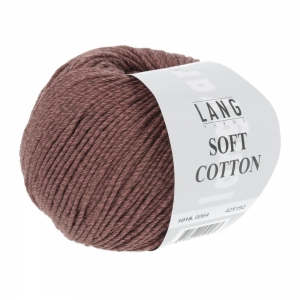 Lang Yarns Soft Cotton - Pelote de 50 gr - Coloris 0064 Vin