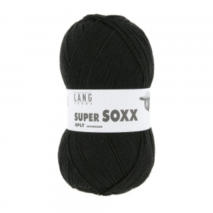 Lang Yarns Super Soxx 4-ply - Pelote de 100 gr - Coloris 0004 Noir