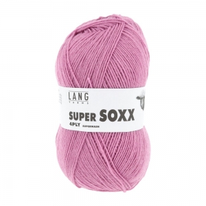 Lang Yarns Super Soxx 4-ply - Pelote de 100 gr - Coloris 0019 Rose Foncé