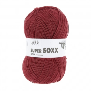 Lang Yarns Super Soxx 4-ply - Pelote de 100 gr - Coloris 0061 Vineux