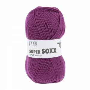 Lang Yarns Super Soxx 4-ply - Pelote de 100 gr - Coloris 0080 Prune