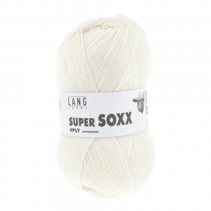 Lang Yarns Super Soxx 4-ply - Pelote de 100 gr - Coloris 0094 Écru
