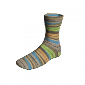 Lang Yarns Super Soxx Color 4-ply - Pelote de 100 gr - Coloris 0535 Beige/Bleu/Vert/Marron 1148 Ranfjorden