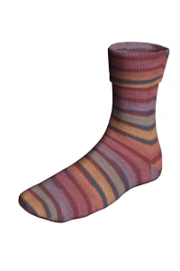 Lang Yarns Super Soxx Color 4-ply - Pelote de 100 gr - Coloris 0547 Pêche/Rose 1150 Vermilion