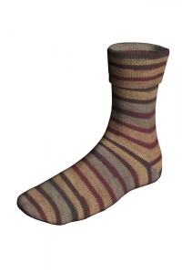 Lang Yarns Super Soxx Color 4-ply - Pelote de 100 gr - Coloris 0550 Marron/Beige 1150 Sienna