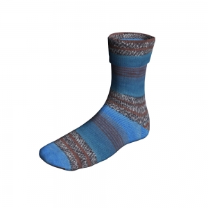 Lang Yarns Super Soxx Color 6-ply - Pelote de 150 gr - Coloris 0491 Blue 1140 Old Patagonia Express