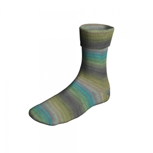 Lang Yarns Super Soxx Color 6-ply - Pelote de 150 gr - Coloris 0531 Vert/Bleu/Marron 1147 Twilight