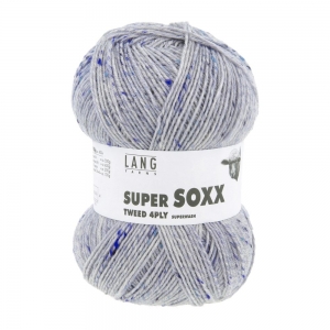 Lang Yarns Super Soxx Tweed 4ply - Pelote de 100 gr - Coloris 0033 Jeans Clair