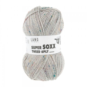 Lang Yarns Super Soxx Tweed 4ply - Pelote de 100 gr - Coloris 0096 Greige