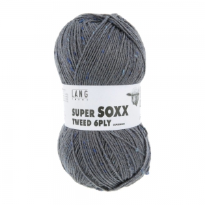 Lang Yarns Super Soxx Tweed 6-ply - Pelote de 150 gr - Coloris 0005 Gris Foncé