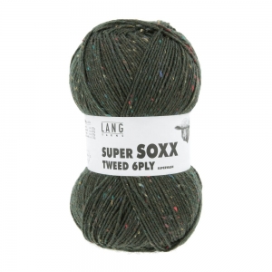 Lang Yarns Super Soxx Tweed 6 Ply - Pelote de 150 gr - Coloris 0018 Vert Foncé