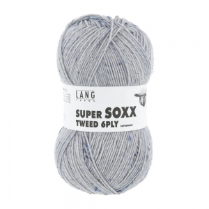 Lang Yarns Super Soxx Tweed 6 Ply - Pelote de 150 gr - Coloris 0033 Jeans Clair