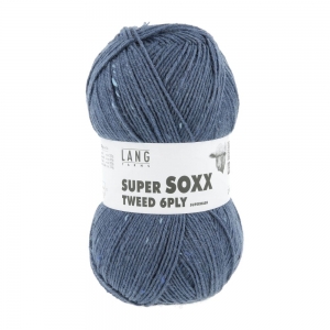 Lang Yarns Super Soxx Tweed 6 Ply - Pelote de 150 gr - Coloris 0034 Jeans Foncé
