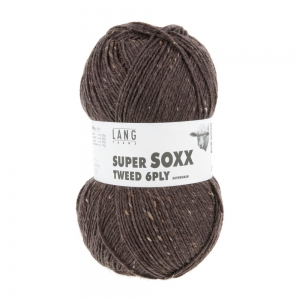 Lang Yarns Super Soxx Tweed 6 Ply - Pelote de 150 gr - Coloris 0067 Choco