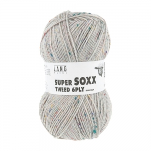 Lang Yarns Super Soxx Tweed 6 Ply - Pelote de 150 gr - Coloris 0096 Greige