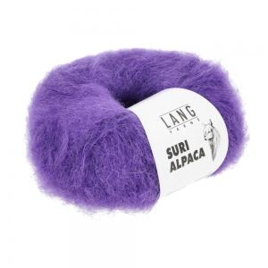 Lang Yarns Suri Alpaca - Pelote de 25 gr - Coloris 0045 Violet Foncé