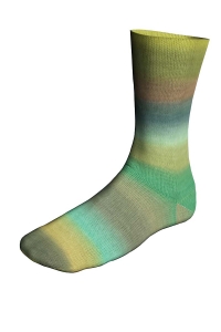 Lang Yarns Twin Soxx Merino 4-ply - Pelote de 100 gr - Coloris 0554 Olive/Turquoise/Bleu 1151 Forest