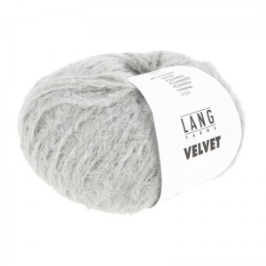 Lang Yarns Velvet - Pelote de 50 gr - Coloris 0024 Gris