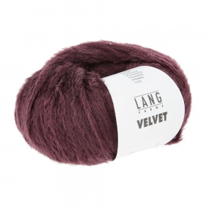 Lang Yarns Velvet - Pelote de 50 gr - Coloris 0062 Vineux