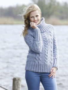 Pull à col roulé & torsades