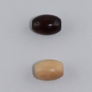 Perle à macramé ovale en bois gros trou 14x21 mm