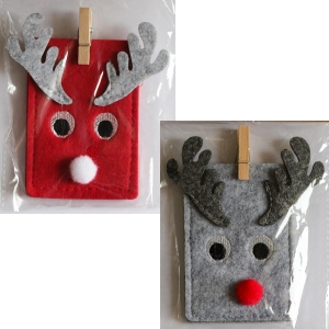 Petit sac en feutrine Tête de renne