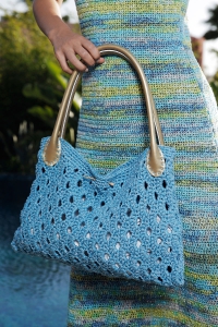 148/02 Sac à point fantaisie au crochet en Plassard Recychic