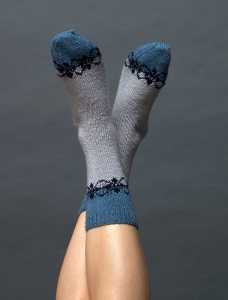 160/23 Modèle Chaussettes jacquard en Plassard Tradi Merino