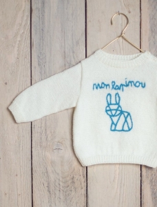 168/07 Modèle Pull lapinou en Plassard Layette Plus