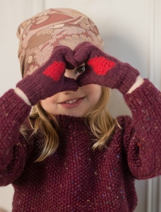 169/27 Modèle Gants à motif cœur en Plassard Biosphère