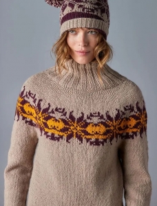 173/18 Modèle Pull jacquard à col roulé en Plassard Addict