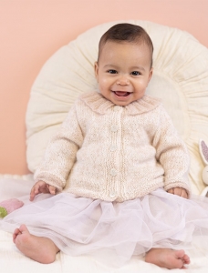 194/08 Modèle Cardigan réversible en Plassard Tendressima et Evanescent