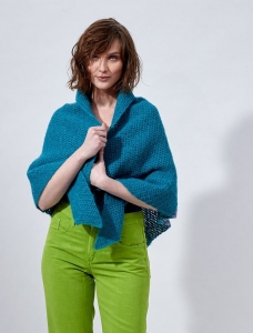 195/21 Modèle Trendy châle oversize au crochet en Plassard Intense