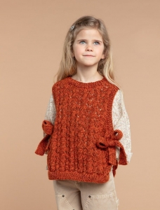 196/07 Modèle Top sans manches à nouer en Plassard Tendressima et Evanescent