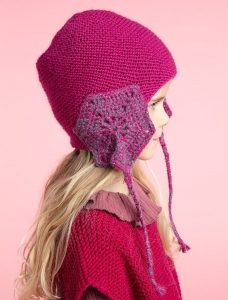 196/10 Modèle Bonnet à oreilles en grannny en Plassard Fidèle et Evanescent