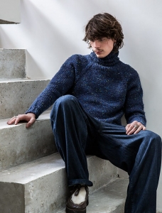 198/13 Modèle Pull sans coutures en Plassard Cascade Tweed