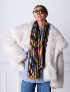 202/12 Modèle Echarpe au crochet en Plassard Hiveria