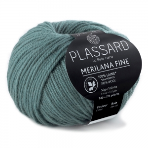 Plassard Merilana Fine - Pelote de 50 gr - Coloris 94 Vert De Gris