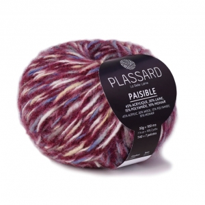 Plassard Paisible - Pelote de 50 gr - Coloris 65 Bordeaux