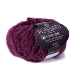Plassard Voluptueux - Pelote de 50 gr - Coloris 38 Aubergine