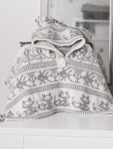 104/27 : Capette jacquard à capuche en Weed-End